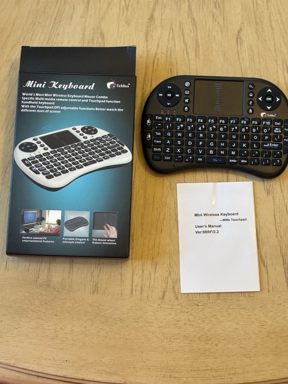 Mini Portable Wireless Keyboard Backlit Mouse Combo Xbox 360 PS3 PCs Smart TVs